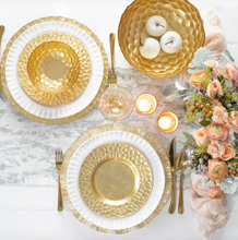 Load image into Gallery viewer, Vietri Rufolo Glass Gold Honeycomb Small Bowl - FINAL SALE