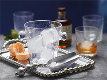 Load image into Gallery viewer, Mariposa Pearled Medium Service Tray with glasses and ice scoup