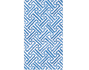 Caspari Fretwork Paper Guest Towel Napkins in Blue - 15 Per Package