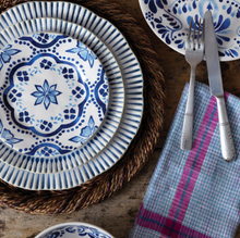 Load image into Gallery viewer, Juliska Sitio Stripe Indigo Dessert/Salad Plate - FINAL SALE