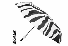 Load image into Gallery viewer, Vinrella Zebra Bottle Umbrella open umbrella