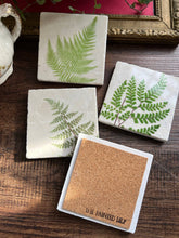 Load image into Gallery viewer, Ferns Stone Coasters - Assorted Fern Designs - Single
