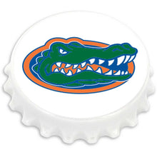 Load image into Gallery viewer, NCAA Florida Gators Bottle Cap Bottle Opener Magnet with Gator head logo
