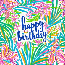 Load image into Gallery viewer, close up of floral Happy birthday design
