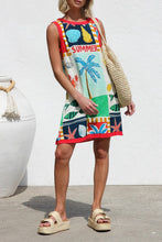 Load image into Gallery viewer, Vacation Sleeveless Mini Dress - Multi Print
