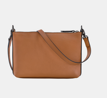 Load image into Gallery viewer, Longchamp 3D Small Zipper Closure Crossbody Bag Natural back view showing shoulder strap
