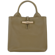 Longchamp Le Roseau Sleek Top Handle Handbag Small Olive