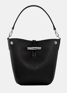 black bag with silver accents
