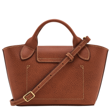 Load image into Gallery viewer, Longchamp Épure XS Leather Crossbody Tote Bag - Brown back view

