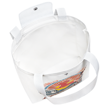 Load image into Gallery viewer, white bag open to show interior 

