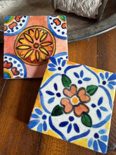 Load image into Gallery viewer, Watercolor Talavera Stone Coasters - Assorted Designs - Single

