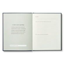 Load image into Gallery viewer, Wish List Life Plans, Big Dreams, and Things I Really Want to Do Book page with writing prompt 
