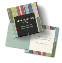 Load image into Gallery viewer, Appreciating You ThoughtFulls Pop-Open Cards box next to open card

