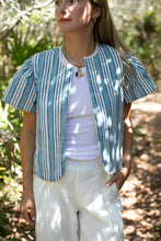 Load image into Gallery viewer, blue and white striped jacket
