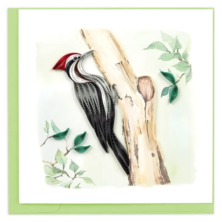 Pileated Woodpecker Quilled Card
