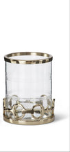 Load image into Gallery viewer, Napa Home &amp; Garden Gold Mirrored Link Hurricanes w/Etched Glas

