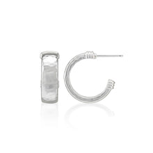 Load image into Gallery viewer, Capucine de Wulf Jewelry Cleopatra Classic Hoop Earrings in silver showing post backing
