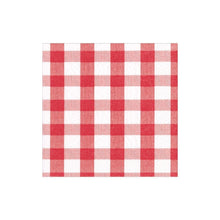 Load image into Gallery viewer, Caspari Gingham Red Triple-Ply Paper Napkins
