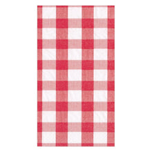 Load image into Gallery viewer, Caspari Gingham Red Triple-Ply Paper Napkins
