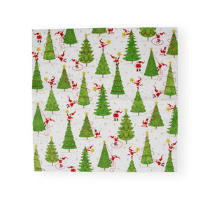 Caspari Twirling Santas Triple-Ply Paper Napkins