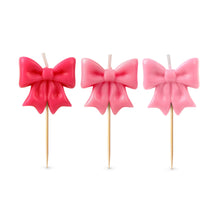 Load image into Gallery viewer, WRAP PARTY Bow Candles in shades of pink
