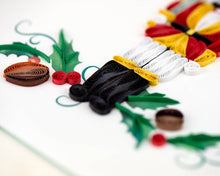 Load image into Gallery viewer, Quilled Nutcracker Christmas Greeting Card
