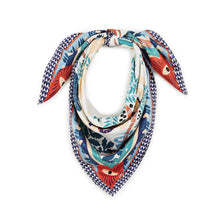 Load image into Gallery viewer, Ciao Amore Blue Square Scarf
