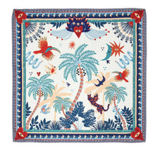Load image into Gallery viewer, Ciao Amore Blue Square Scarf in blues and teal

