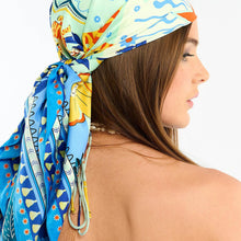 Load image into Gallery viewer, person wearing a Bandidas Blue Medium Scarf
