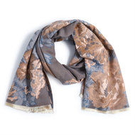 Studio Floral Motif Double Sided Softer than Cashmere Shawl