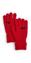 Load image into Gallery viewer, Bow Ring Glove red with black bow on ring finger
