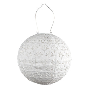 Soji Stella Deco Globe - 12" Solar Lantern White