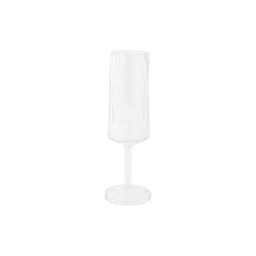 champagne flute with textured Clear Polycarbonate