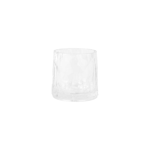 short glass with textured clear Polycarbonate