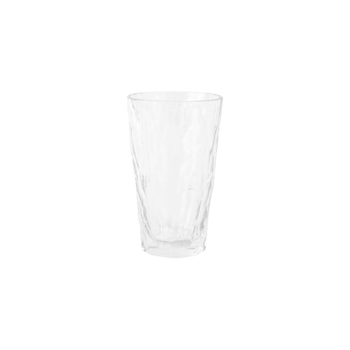 Tall glass with textured clear Polycarbonate