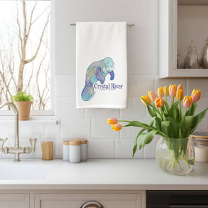 Manatee 27" x 27" Kitchen Towel - Crystal River