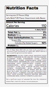20 Assorted Jelly Beans 3.5 oz Grab & Go Bag