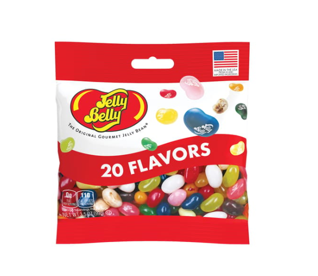 20 Assorted Jelly Beans 3.5 oz Grab & Go Bag