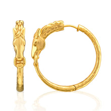 Load image into Gallery viewer, Capucine de Wulf Horsehead Hoop Earrings - Gold
