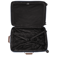 Load image into Gallery viewer, Longchamp Boxford Large Suitcase - Blue showing black interior 
