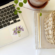 Load image into Gallery viewer, Lilac Bouquet Sticker in a computer
