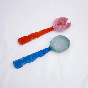 Beatriz Ball VIDA Resin Salad Servers - Orange and Blue
