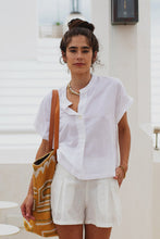 Load image into Gallery viewer, Anna Cotton Linen Blouse in White
