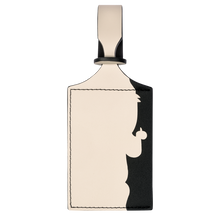 Load image into Gallery viewer, Longchamp LGP Travel Luggage Tag in colors Black and Paper with jockey silhouette 
