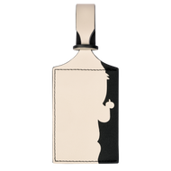 Longchamp LGP Travel Luggage Tag in colors Black and Paper with jockey silhouette