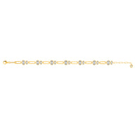 Crislu Embraced Oval Chain Bracelet Finished in 18kt Yellow Gold