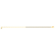 Crislu Embraced Round Half Chain Bracelet Finished in 18kt Yellow Gold
