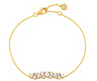 Crislu Flora Cluste Bracelet Finished in 18kt Yellow Gold