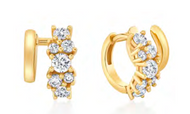 Crislu Flora Cluster Earrings Finished in 18kt Yellow Gold