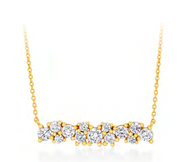 Crislu Flora Cluste Necklace Finished in 18kt Yellow Gold
